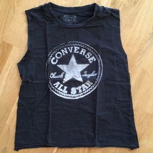 Converse black muscle tee
